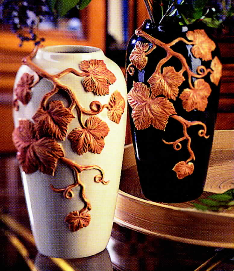 East West Ivory 10" Vase by Fitz & Floyd-1