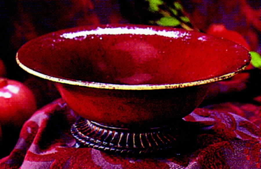 Sang de Boeuf 9" Footed Bowl by Fitz & Floyd-1