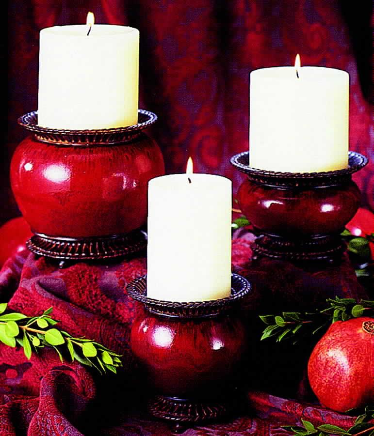 Sang de Boeuf 3" Pillar Candleholder by Fitz & Floyd-1