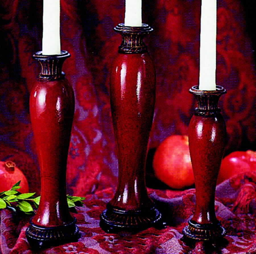Sang de Boeuf 7" Candlestick by Fitz & Floyd-1