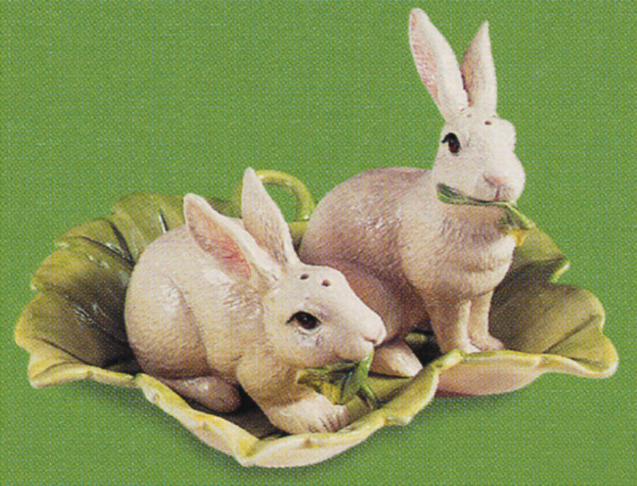 Le Lapin (3 Pc) Salt & Pepper Tray Set by Fitz & Floyd-1
