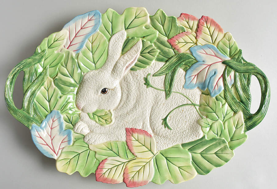 Le Lapin 19" Oval Serving Platter by Fitz & Floyd-1