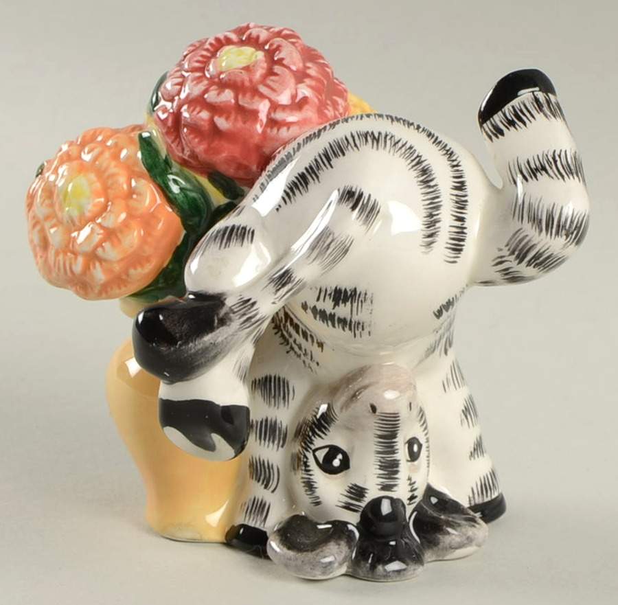 Zebra & Zennias Zebra Flipping Tumbler Figurine by Fitz & Floyd-1