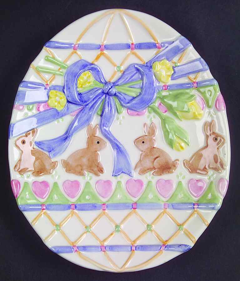 Bunnies & Bows Canape Plate by Fitz & Floyd-1