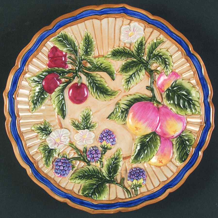 French Orchard Canape Plate by Fitz & Floyd-1