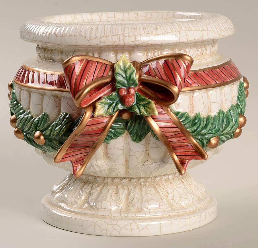 Aegean Christmas 5" Pillar Candleholder by Fitz & Floyd-1