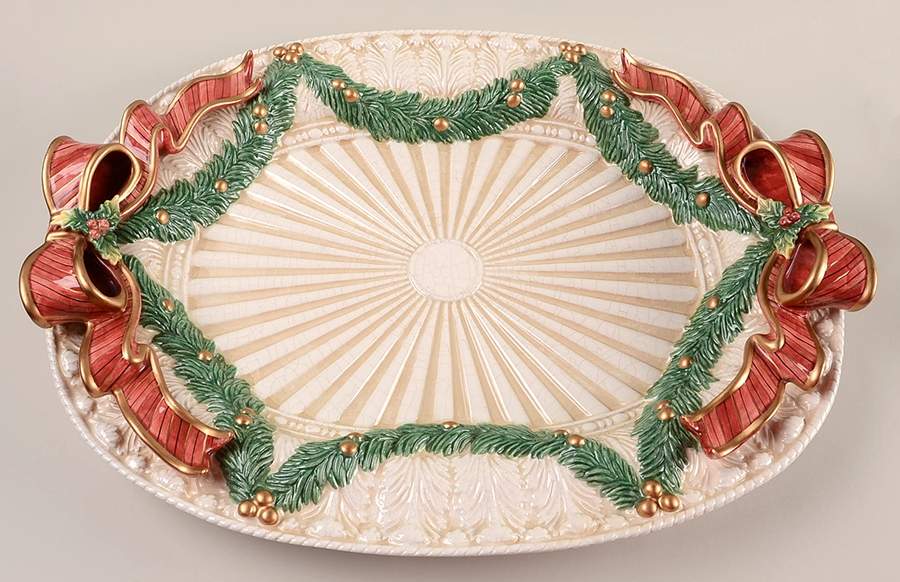 Aegean Christmas 19" Oval Serving Platter by Fitz & Floyd-1