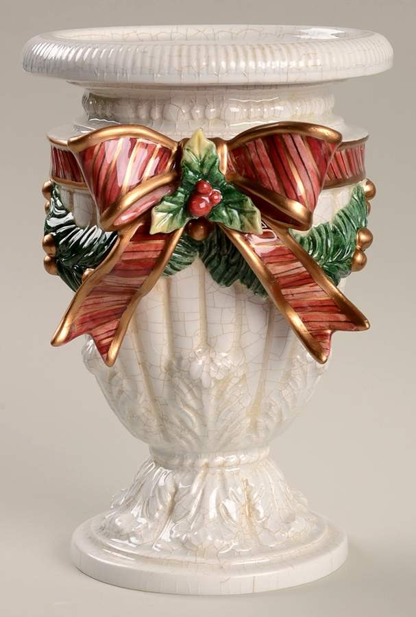 Aegean Christmas 7" Pillar Candleholder by Fitz & Floyd-1