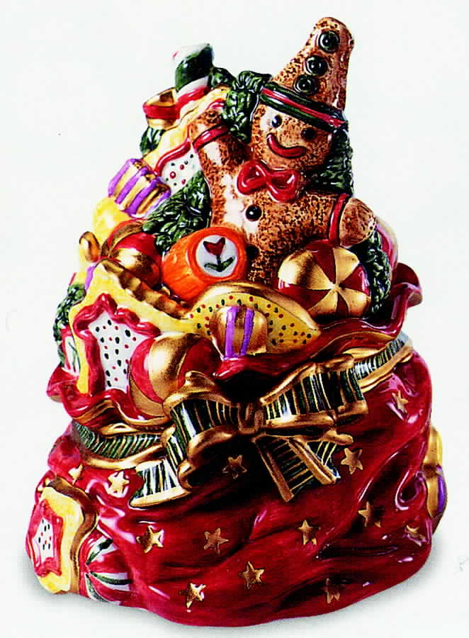 Santa Sweets Candy Jar & Lid by Fitz & Floyd-1