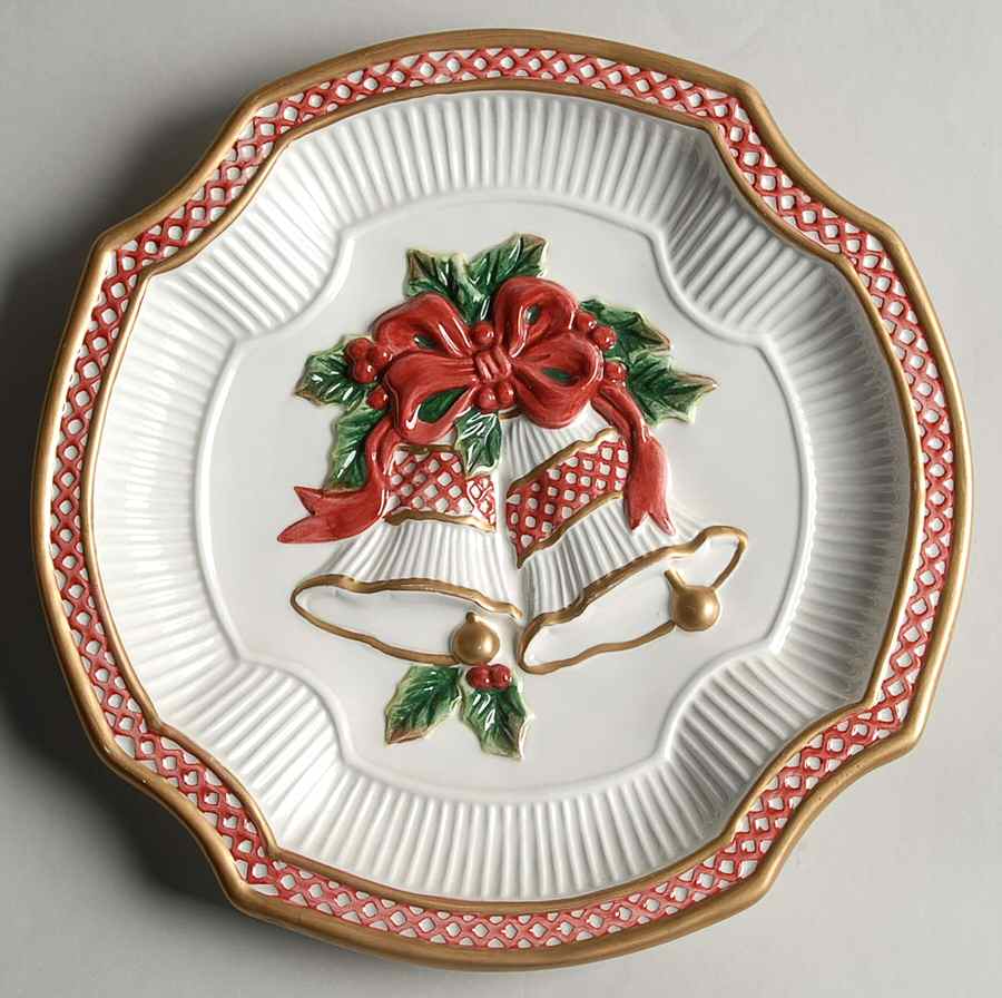 Holiday Bells Canape Plate by Fitz & Floyd-1