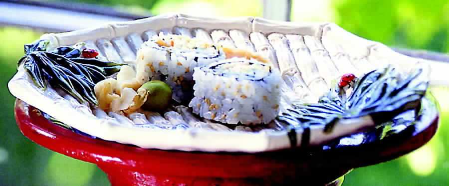 Bamboo Canape Plate by Fitz & Floyd-1