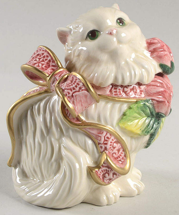 Kittens & Roses Sugar Bowl & Lid by Fitz & Floyd-1