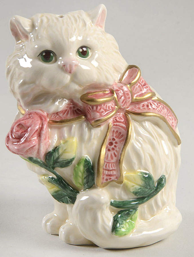 Kittens & Roses Figural Pepper Shaker by Fitz & Floyd-1