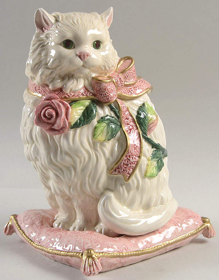 Kittens & Roses Cookie Jar & Lid by Fitz & Floyd-1