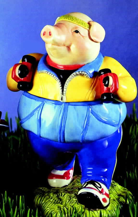 Pork Bellies Figural Trinket Box & Lid by Fitz & Floyd-1
