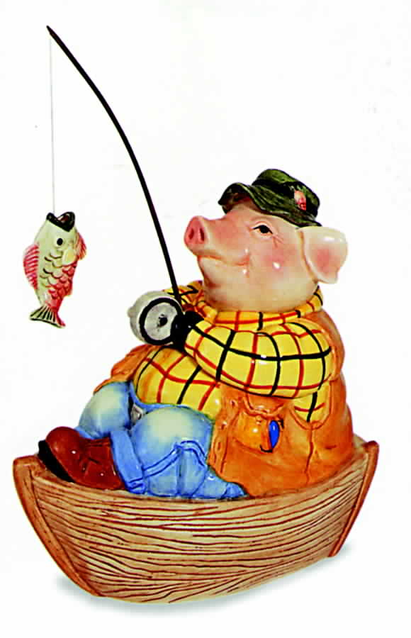 Pork Bellies Figural Trinket Box & Lid by Fitz & Floyd-1