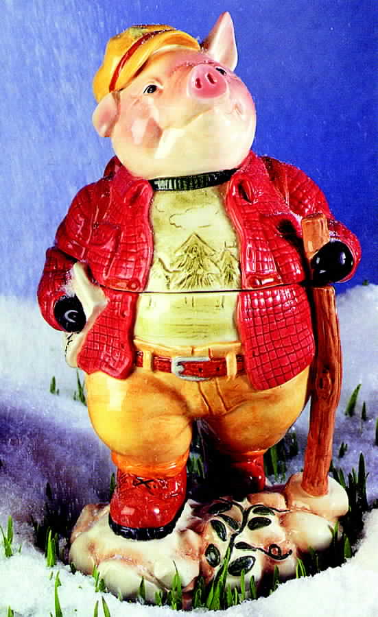 Pork Bellies Figural Trinket Box & Lid by Fitz & Floyd-1