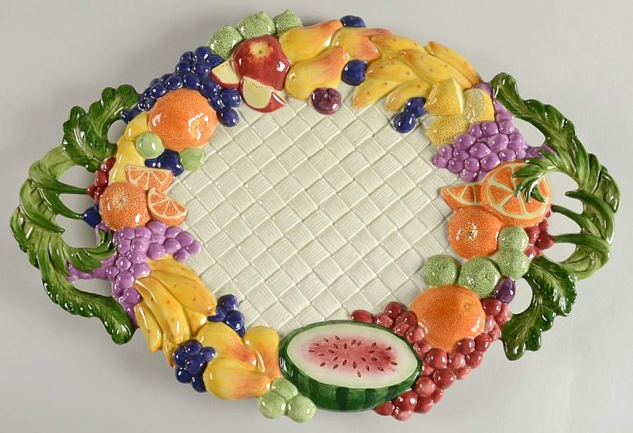 Carioca 19" Oval Serving Platter by Fitz & Floyd-1