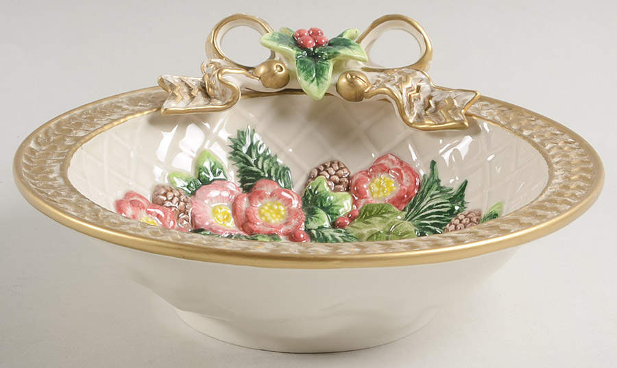 Christmas Wreath Candy Bowl by Fitz & Floyd-1