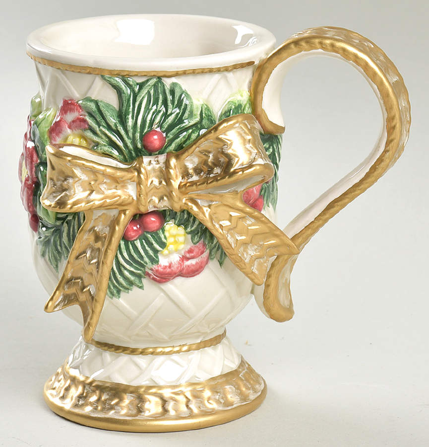 Christmas Wreath Mug by Fitz & Floyd-1