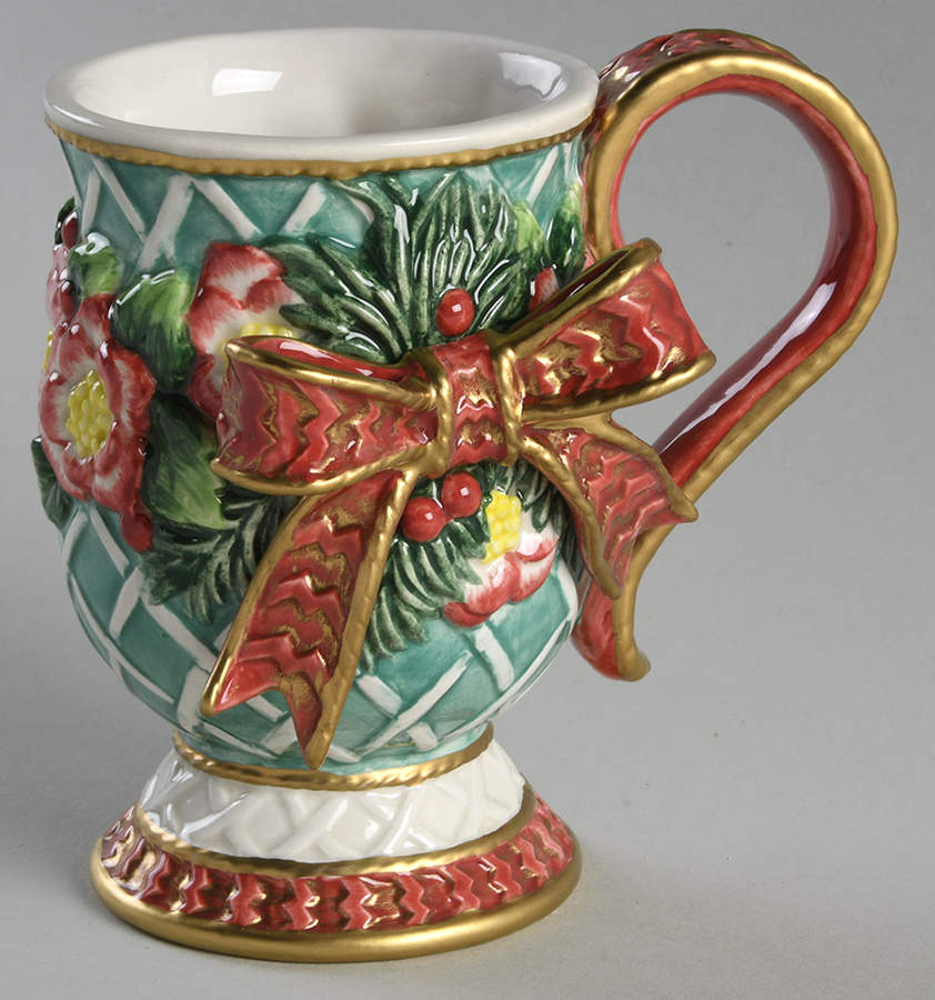 Christmas Wreath Mug by Fitz & Floyd-1
