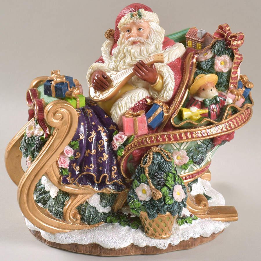 Christmas Wreath Musical Figurine by Fitz & Floyd-1