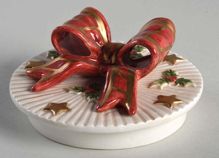 Toy Wreath Lid for Round Box by Fitz & Floyd-1
