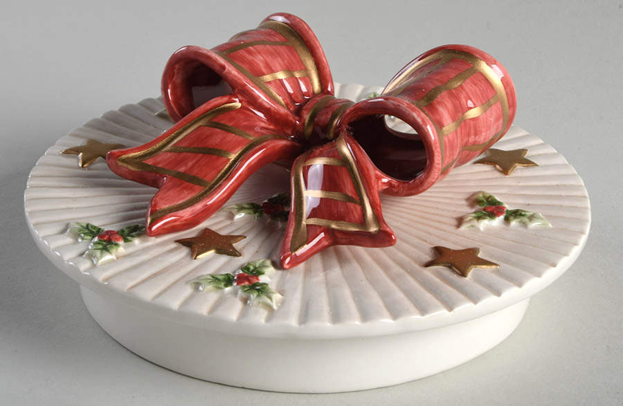 Toy Wreath Lid for Cookie Jar by Fitz & Floyd-1