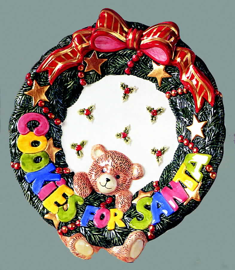 Toy Wreath Cookie Plate by Fitz & Floyd-1