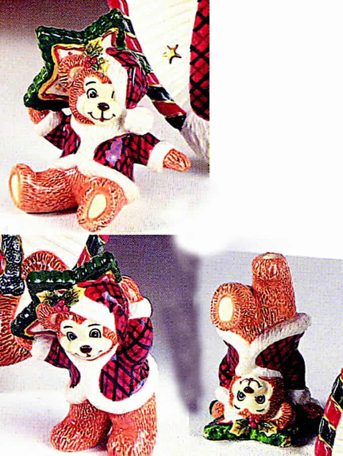 Twinkling Teddy Bear Figurine by Fitz & Floyd-1
