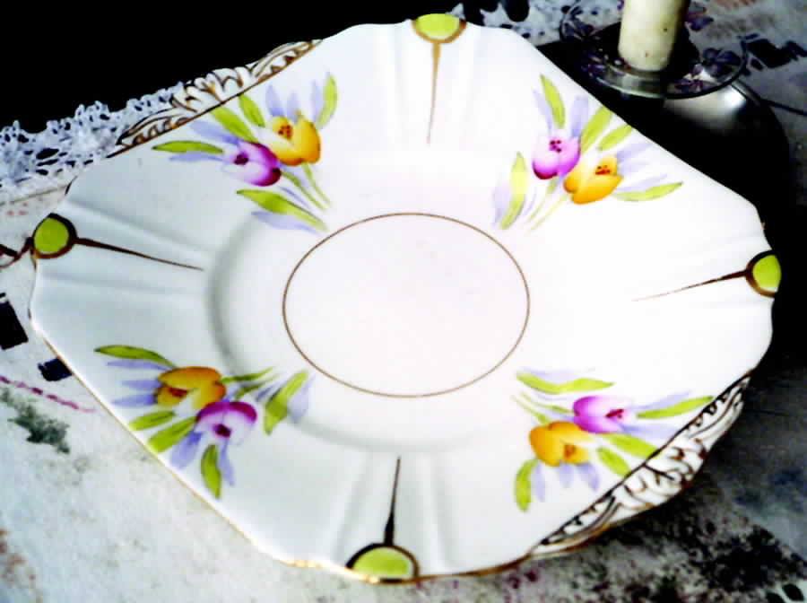 7387 Square Cake Plate by Thomas Forester & Sons-1