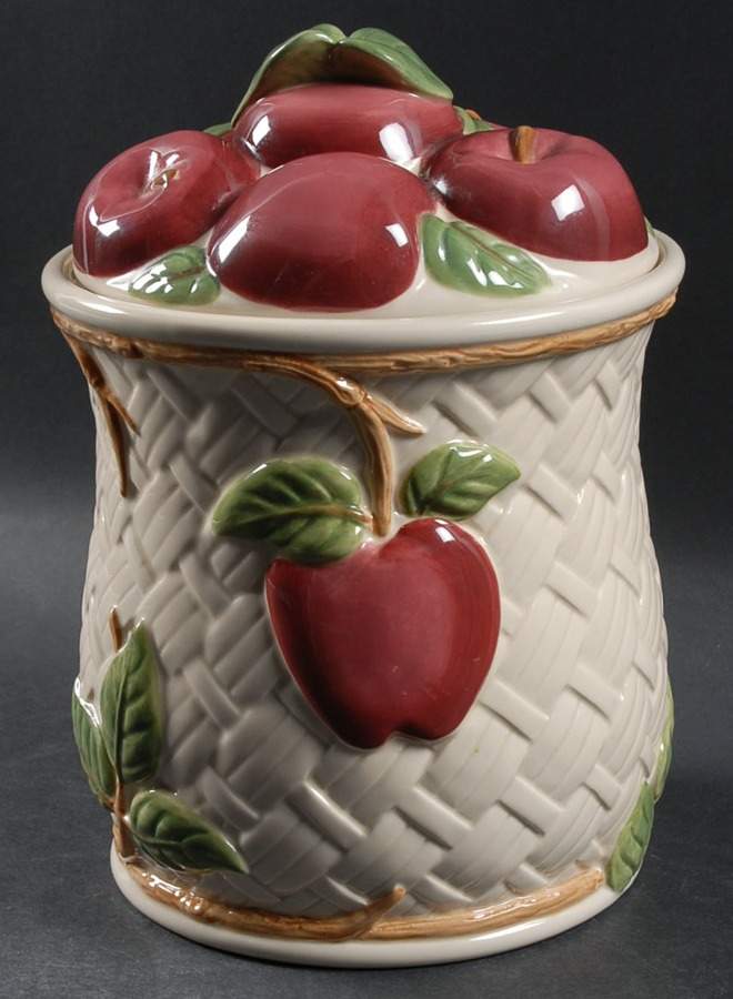 Apple (China,  Apple Backstamp) Cookie Jar & Lid by Franciscan-1