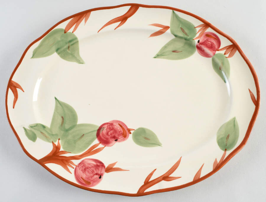 Apple (China,  Apple Backstamp) 16" Oval Serving Platter by Franciscan-1
