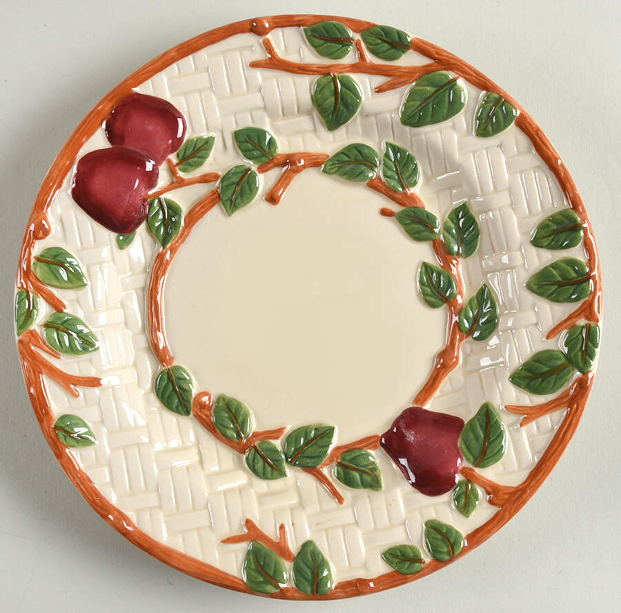 Apple (China,  Apple Backstamp) Sculpted Salad Plate by Franciscan-1