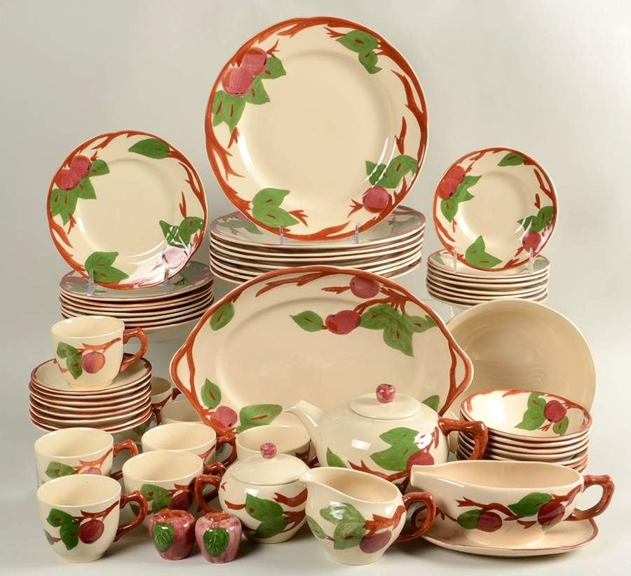 Apple (China,  Apple Backstamp) 58 Piece Set by Franciscan-1