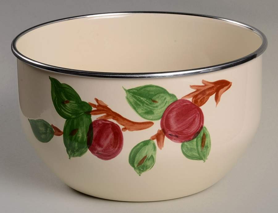 Apple (China,  Apple Backstamp) 7" Metal Bowl by Franciscan-1