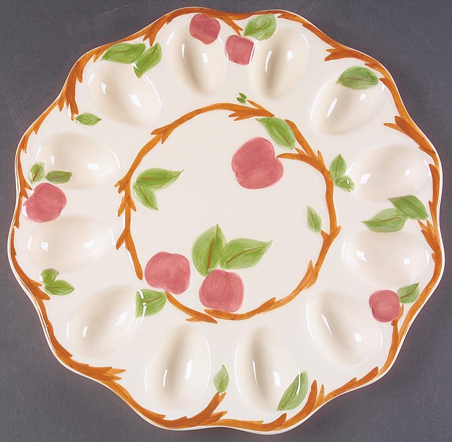 Apple (China,  Apple Backstamp) Deviled Egg Plate by Franciscan-1