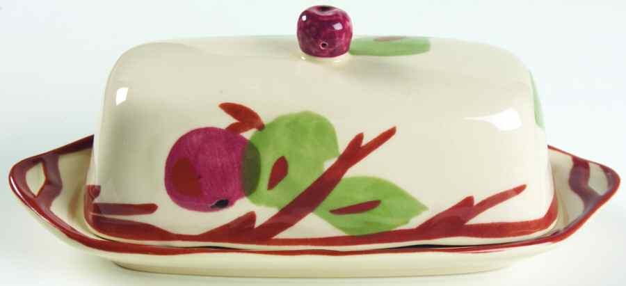 Apple (China,  Apple Backstamp) 1/4 Lb Covered Butter by Franciscan-1
