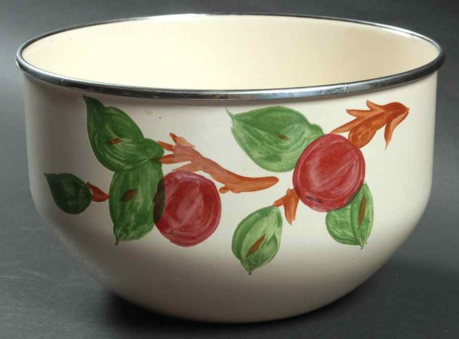 Apple (China,  Apple Backstamp) 7 3/4" Metal Bowl by Franciscan-1
