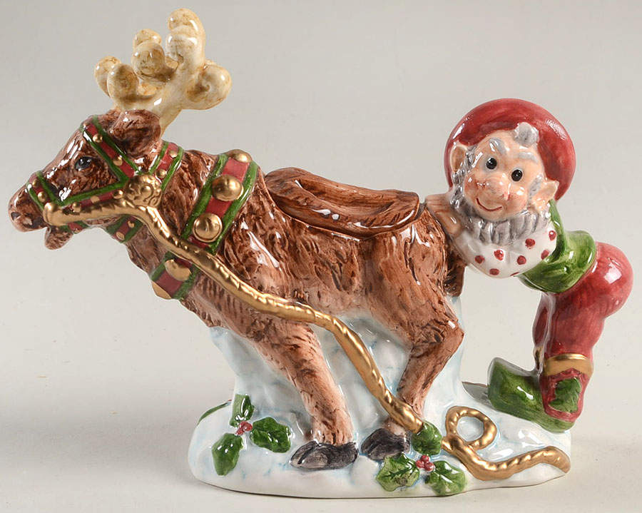 North Pole Rodeo Creamer & Lid by Fitz & Floyd-1
