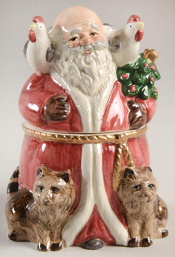 Noah's Ark Santa Figural Sugar Bowl & Lid by Fitz & Floyd-1
