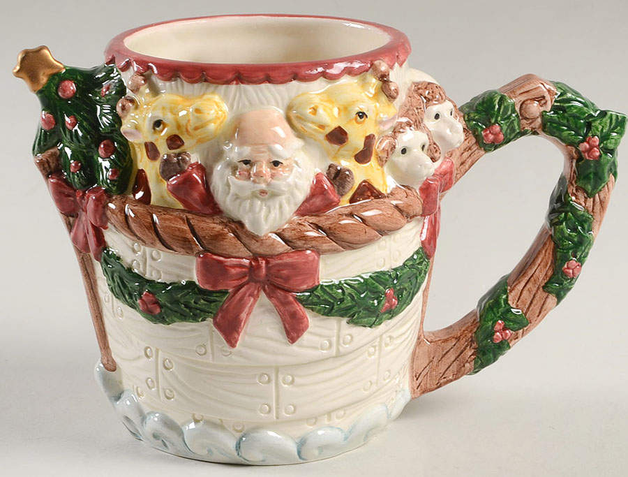 Noah's Ark Santa Mug by Fitz & Floyd-1