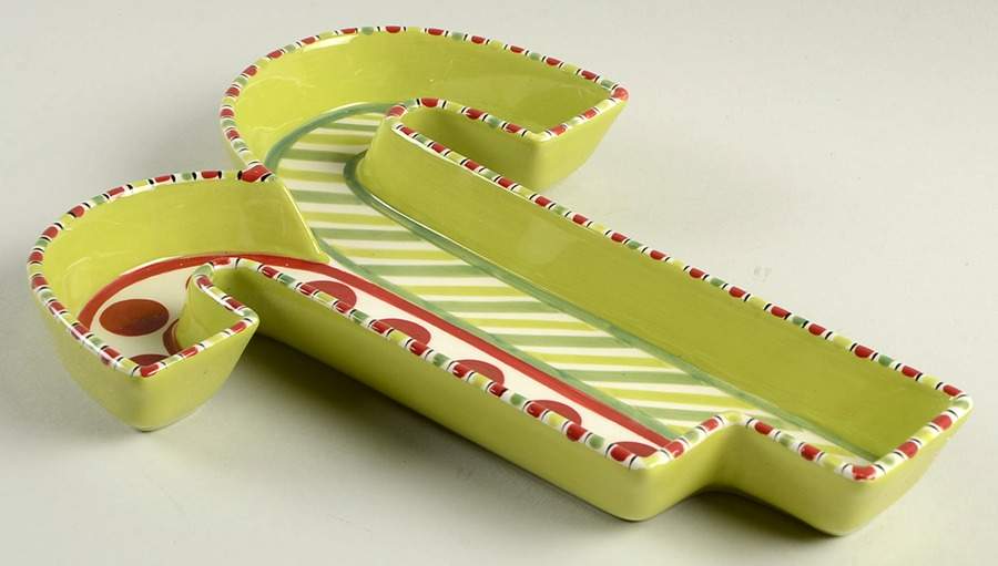 Simply Christmas Candy Cane Serving Dish by Caffco-1