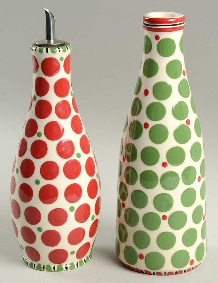 Simply Christmas Vinegar and Oil Cruet Set with Spout by Caffco-1