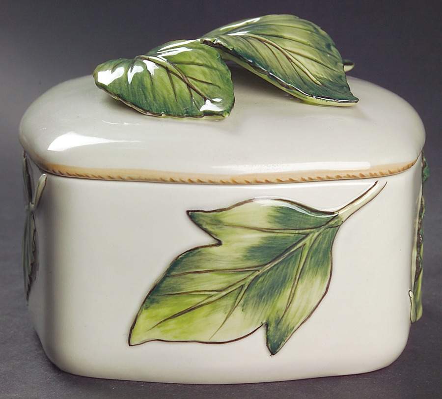 Manhattan Garden Tea Caddy & Lid by Fitz & Floyd-1