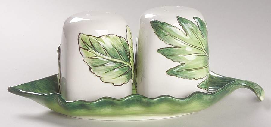 Manhattan Garden (3 Pc) Salt & Pepper Tray Set by Fitz & Floyd-1