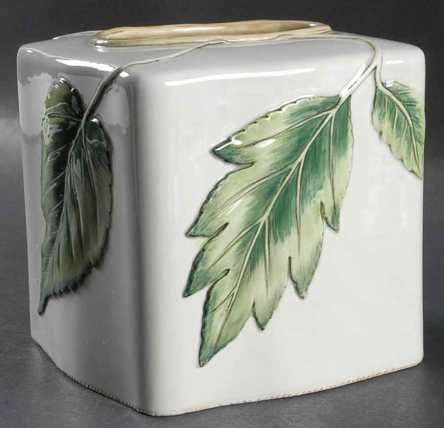Manhattan Garden Square Tissue Box Cover by Fitz & Floyd-1