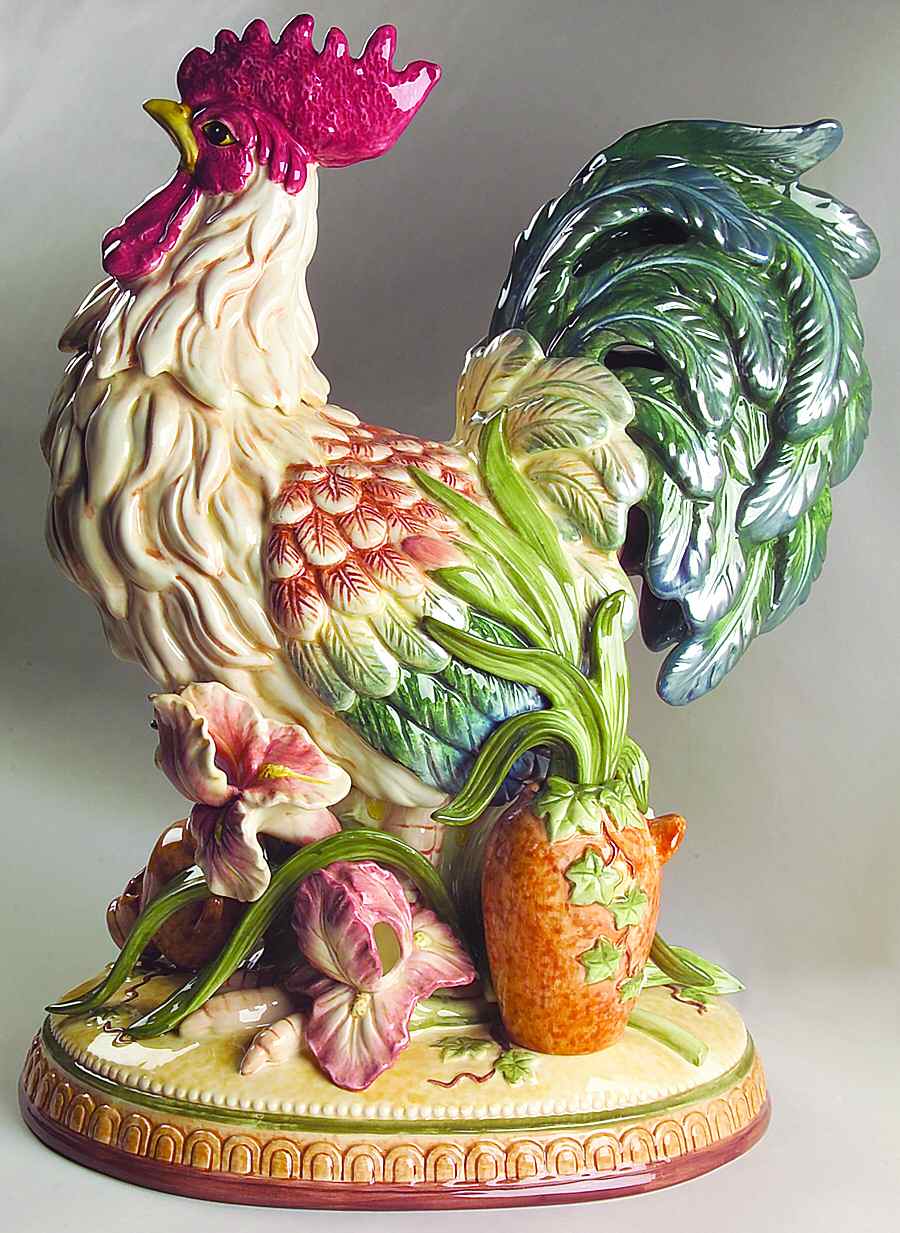 Mediterraneo Rooster Figurine by Fitz & Floyd-1