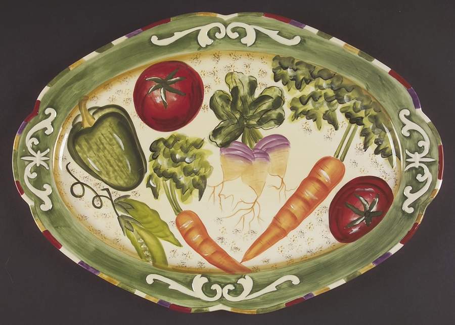 Le Marche 16" Oval Serving Platter by Fitz & Floyd-1
