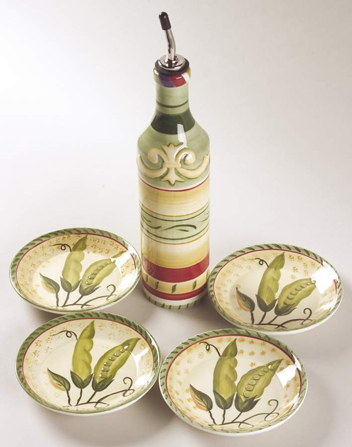 Le Marche Oil Jar & Drizzler with 4 Dipping Bowls by Fitz & Floyd-1